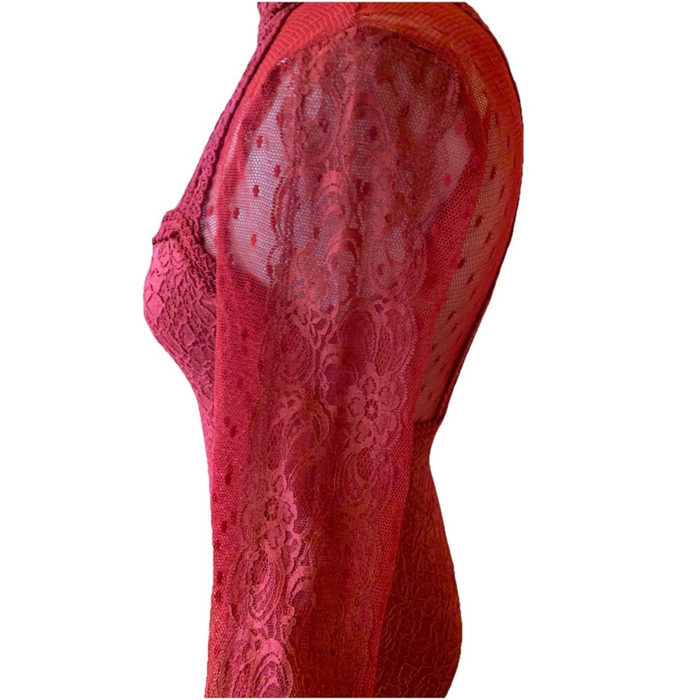 Free People Witchy Red Lacy Dress Cocktail Party Whimsigoth Small Sexy Vamp - Picture 8 of 16